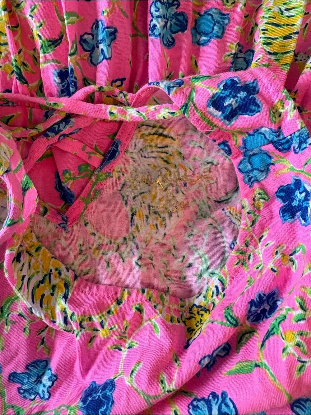 Lilly Pulitzer Pink Floral & Tiger Print Sundress/Coverup